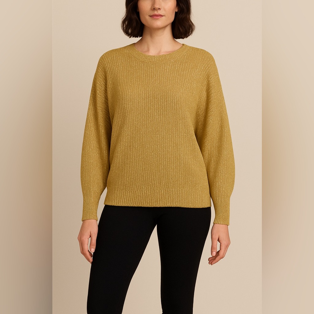 Vtg Pierre Cardin Gold & metallic oversized sweater/tunic.